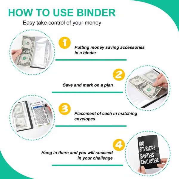 ⏳LAST DAY SALE 70% OFF✉️Savings Challenges Book with Envelopes💸