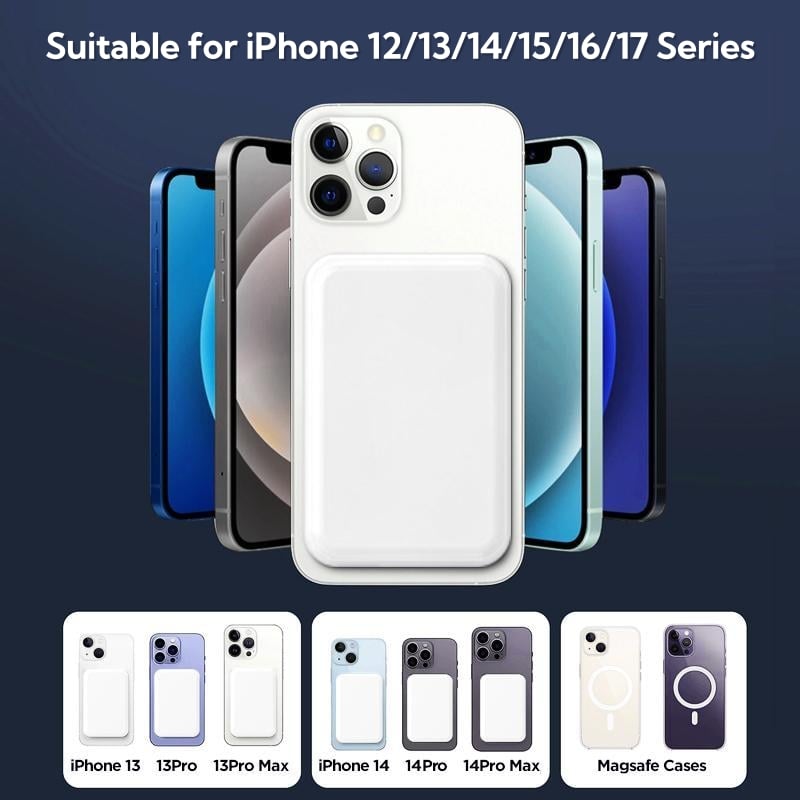 🔋 Magnetic Wireless Power Bank for iPhone – 5000mAh