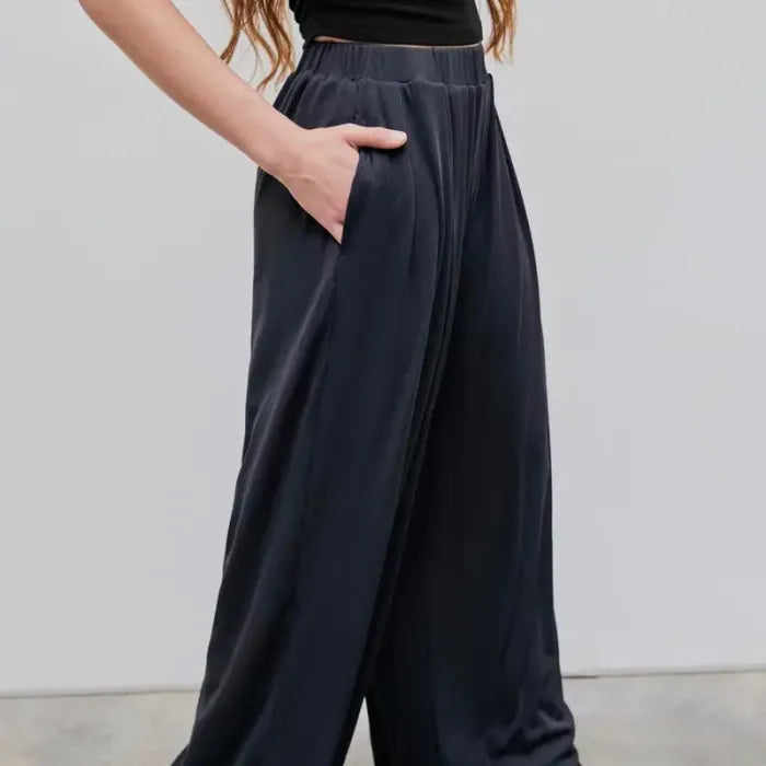 🔥LAST DAY SALE- ONLY £13.99!!⚡80K+ SOLD!💝Women's High Elastic Wide Leg Pants with Pocket
